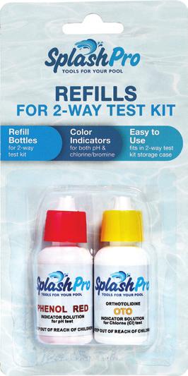 REFILLS FOR 2-WAY TEST KIT Refill Bottles: for 2-way test kit Colored Indicators: for both ph and
