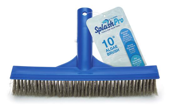 POOL BRUSHES VACUUM BRUSH W/ SWIVEL Both Vacuums & Brushes: cuts cleaning time in half Reach Tight Spaces: curved to conform to the pool surface Easy Clip Handle: fits standard size pole F4002 20