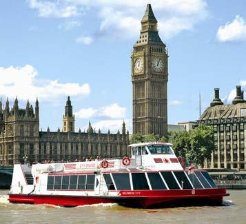 In the afternoon we transfer to the Tower of London Pier where we join our Afternoon Tea cruise with live commentary along the River Thames and those famous sights.