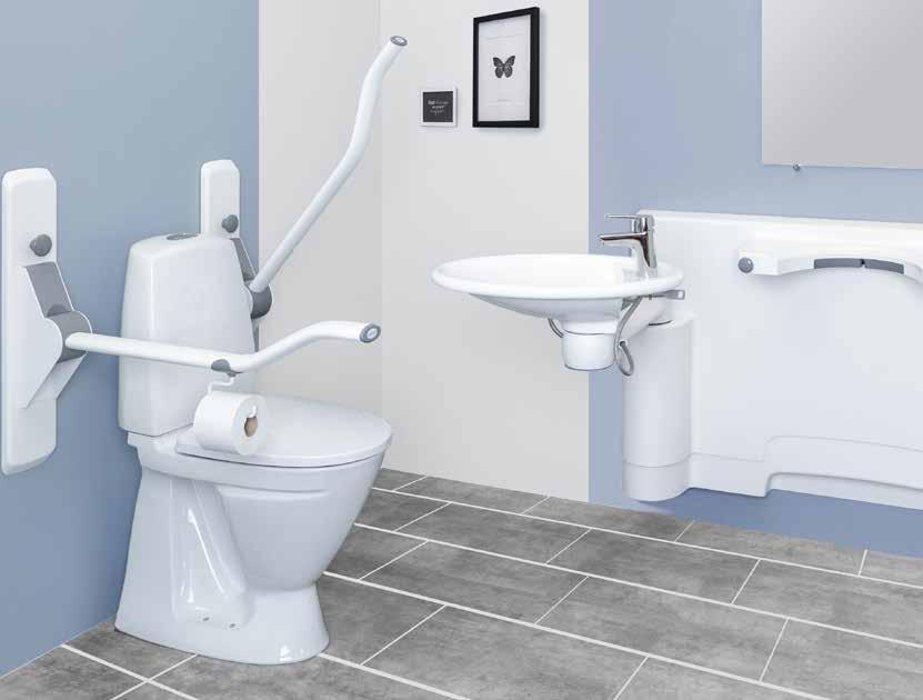 A BATHROOM THAT MEETS YOUR NEEDS THE IDEAL SOLUTION FOR WHEELCHAIR USERS For a wheelchair user, personal care is not always easy, but with the right aids you can become more independent and get a