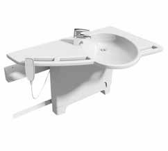 distance when transfering to the washbasin The design provides sufficient