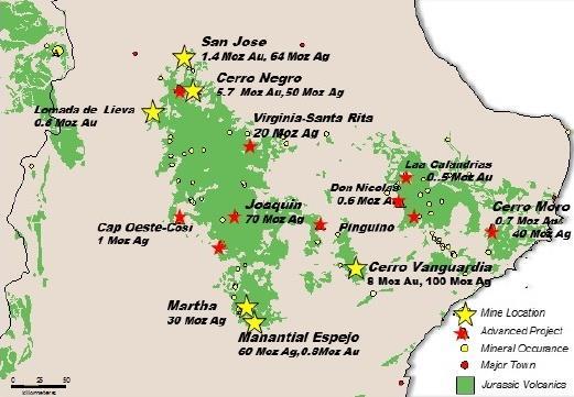 Los Domos and Cerro Diablo located within a world class mineral province Both the Los Domos and Cerro Diablo precious and base metal projects are located in the western portion of the world class