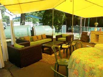 The eating pavillion and private furniture area have electricity. The Sunset Pavilion is available for $950.00. -The $950.00 covers your $200.