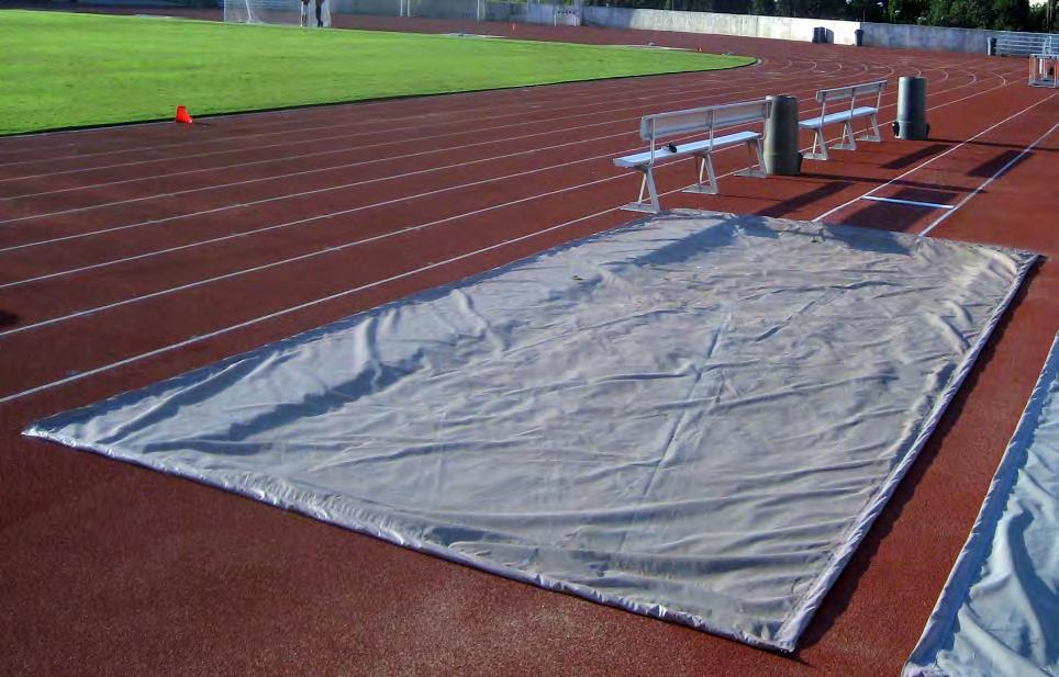 ) STANDARD SIZES: SIDELINE PROTECTORS: 15 Wide x Lengths 75, 100, 125, or 150 TRACK PROTECTORS: Widths: 7.