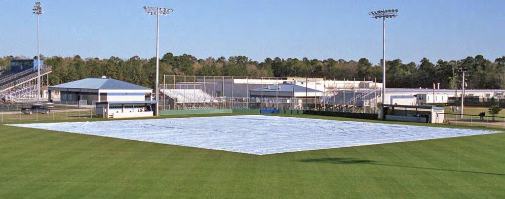 PRO-Tector Full Infield Cover CHOICE OF FABRIC WEIGHTS OZ/YD² TOP/ BOTTOM 6.0 in colors WHITE / SILVER 6.