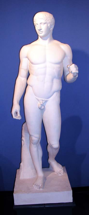 Doryphoros ( Spearbearer ) by Polykleitos of Sikyon ca. 450-440 BCE Polykleitos was a Peloponnesian sculptor who was known for his idealized humans.