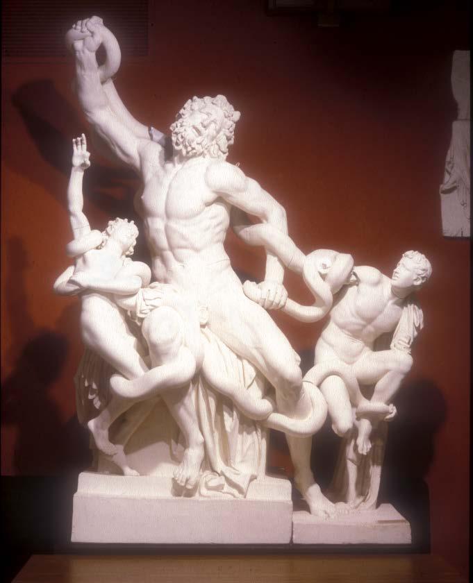 Laokoon and his Sons Hagesandros, Polydoros, and Athanadoros Late 1st c. BCE to early 1st c. A.D. The great group known as the Laokoon, found in Rome in A.D. 1506 with Michelangelo in attendance, has had great influence on Western art.