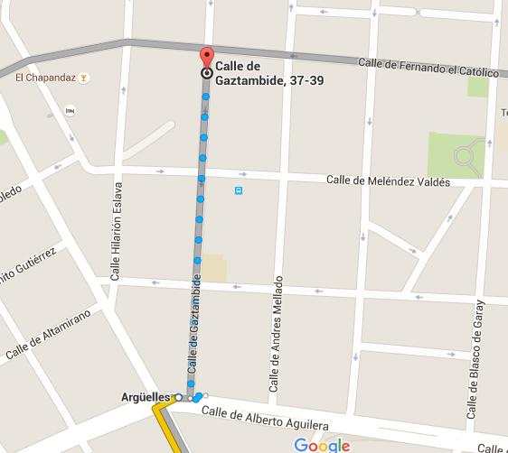 HOW TO GO TO: from the accommodation to the party Posada. Take the Metro in Sol, line number 3 (yellow one) to Argüelles (4 stops).