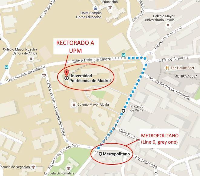 From the accommodation to the meeting place on Saturday: Posada de Huertas: Take the metro in Sol to Moncloa (3 stops).