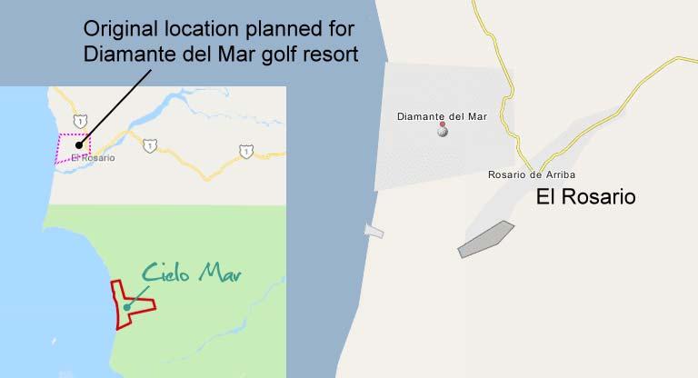 Section V: Area Review Baja California Site of first major resort/development planned on the Pacific Coast of Baja California south of CaliBaja region. [Source: http://wikimapia.