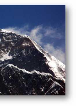 Here, from Everest View Hotel, the views of Everest, Nuptse, Lhotse, Ama Dablam, Thamserku and Kusum DAY 05: TREK FROM NAMCHE BAZAAR TO DEBOCHE