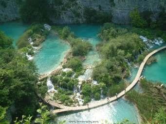 The Plitvice lakes are probably the most