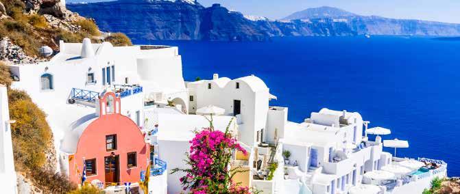 TOUR INCLUSIONS HIGHLIGHTS Go island hopping in the azure Aegean Sea Fall in love with the whitewashed beauty of Santorini Witness cliff top villages and awe-inspiring sunsets Relax on the gorgeous
