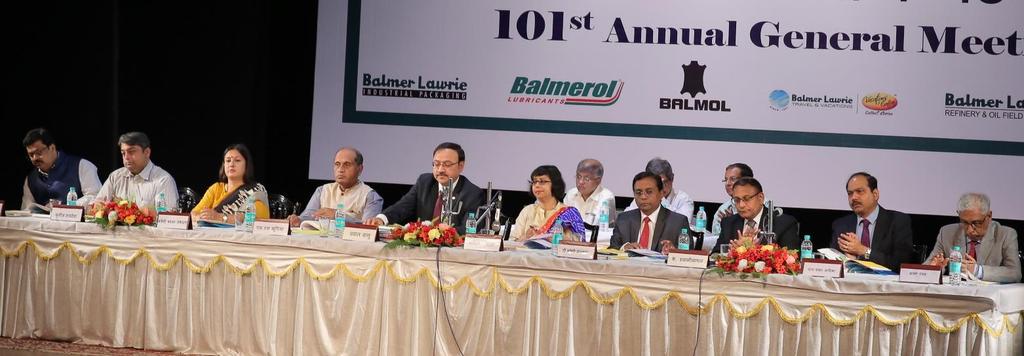 The 101 st Annual General Meeting at Kolkata; Seen in picture are the Chairman & Managing
