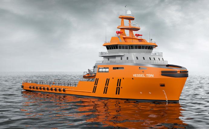The 12,000 bhp vessels will have an overall length of 74.1m, a beam of 18m and a depth of 7.5m. They will have a deadweight of 2,300t, and will come equipped with DP2 station keeping.