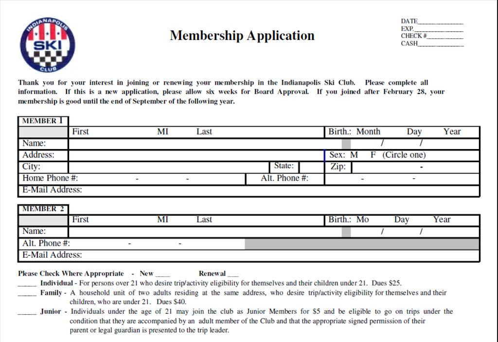 Member application