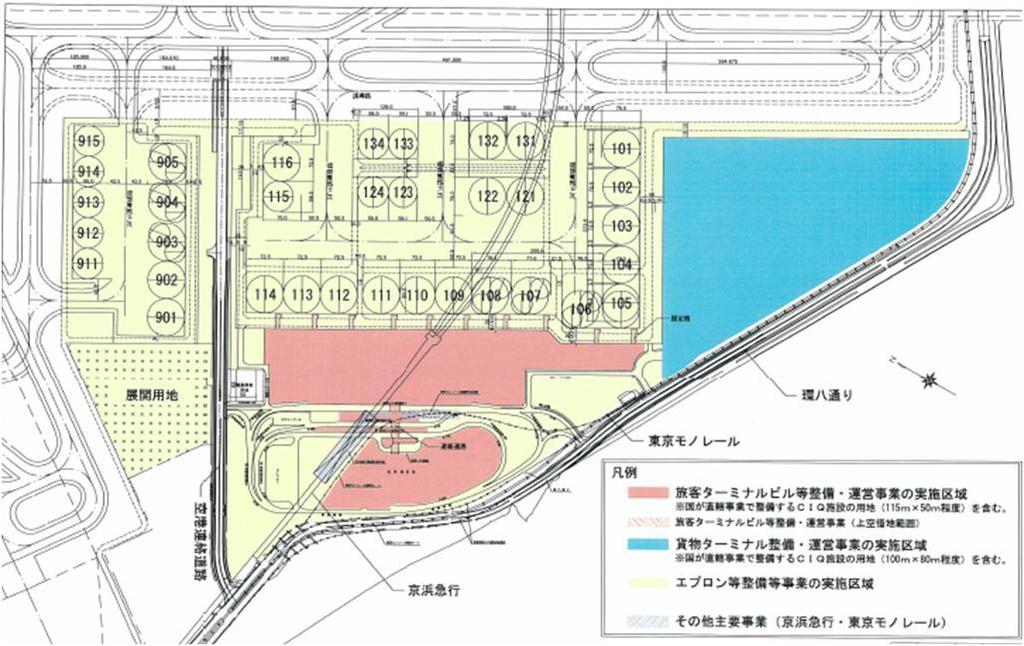 (4) Overall layout of the new International area Apron area Haneda Airport International Apron PFI Co., Ltd.