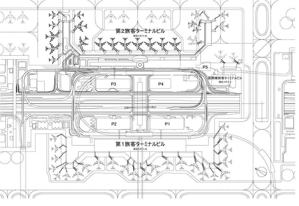 (8) Facilities of Tokyo International Airport (Investment plan) Terminal 2 ANA, ADO, SNA, SFJ Fixed Spots : 20 [Fourth Stage of the Plan] Expansion and Renovation of 3 spots Investment amount: 8.