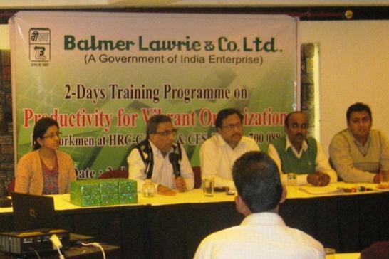 On 3rd and 4th December 2012, a training programme was organised on 'Productivity for