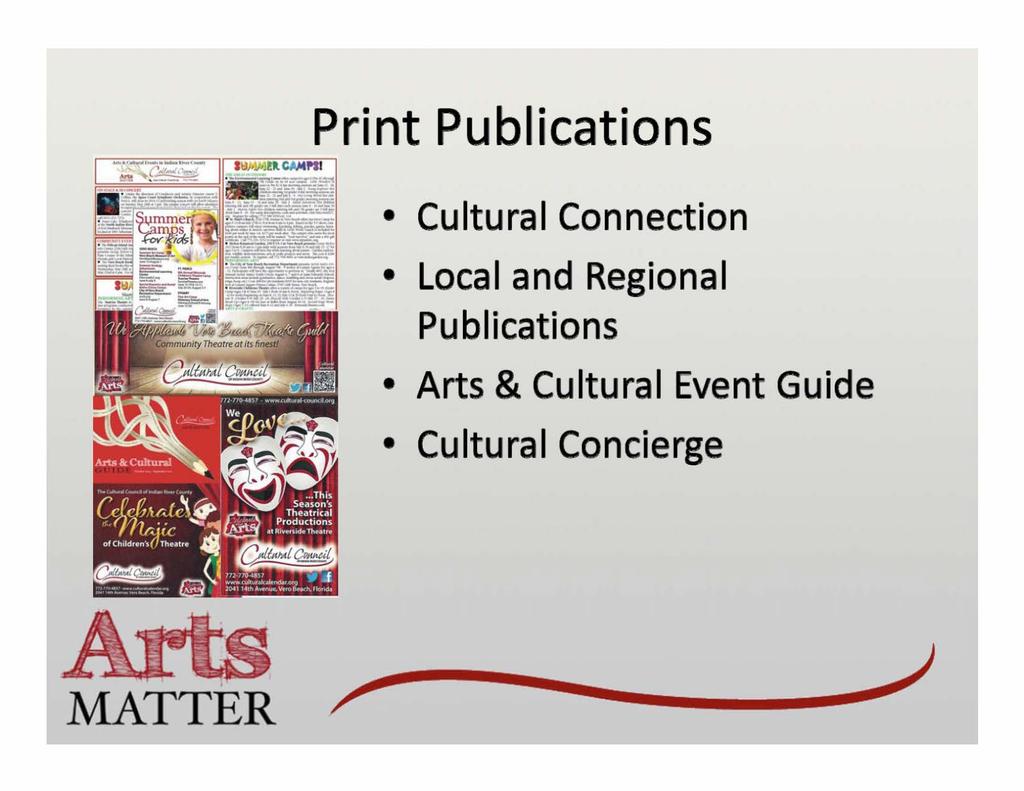 Print Publications Cultural Connection Local and Regional