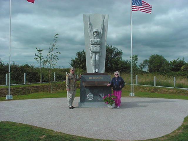 507TH MONUMENT 507TH MONUMENT A picture of Howard Huebner and his wife Betty at the 506th