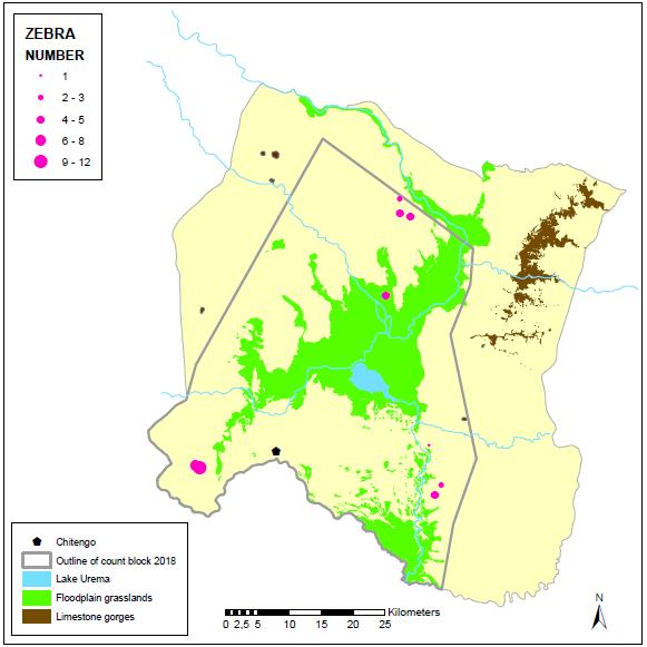 15: Spatial distribution of zebra during