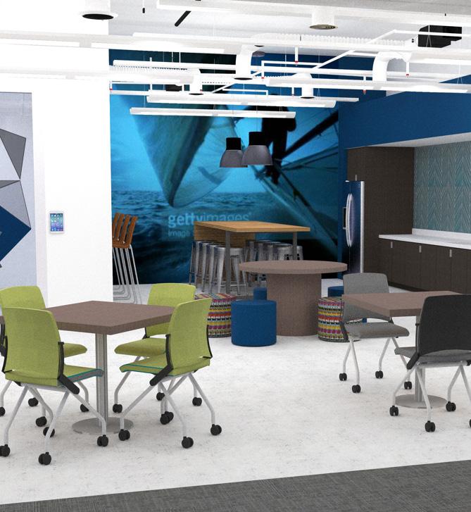 state-of-the-art training room Remodeled lobby