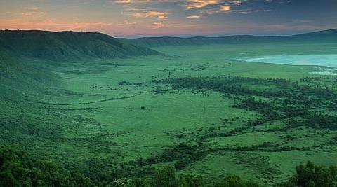 The Ngorongoro Crater, at 2,286 metres above sea level, is the largest unbroken caldera in the world.