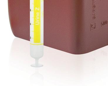 1 4a Transport tube or 4b Urine Monovette Only the enclosed 30 ml tube or Urine Monovette is sent to the doctor or laboratory. The patient is responsible for disposing of the urine collection bottle.