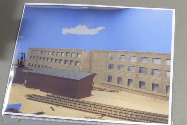 Steve Weber brought in an HO scale factory which he built from a