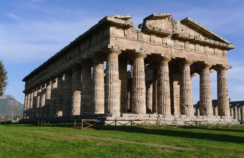 THE ARCHAIC PERIOD Builders of the early Doric temples made use of locally available material, most often limestone.