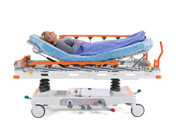 CardiacChair The Sprint 100 hydraulic system makes it easy to change the stretcher s configuration from normal bed to CardiacChair position, helping patients with various conditions such as heart