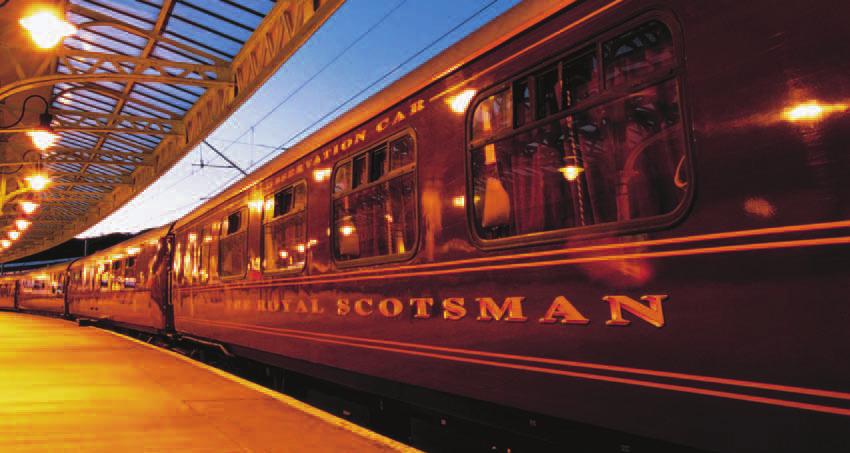 Five state sleeping cars offer deluxe single- or twin-bedded accommodations for just 36 guests and are beautifully outfitted in rich woodwork.