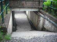 Most horses would struggle with these steps. Phone Network Rail and arrange to get gates on level crossing unlocked tel.