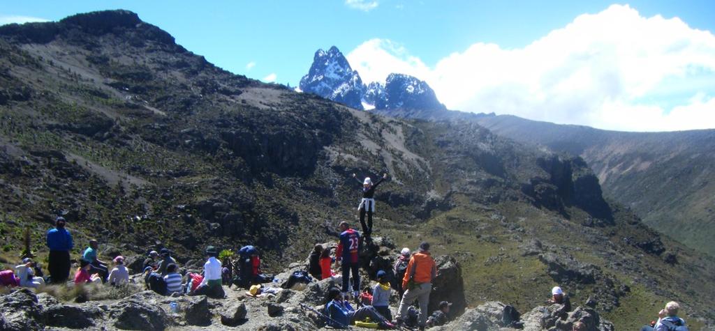 Mount Kenya Day 3: Mt. Kenya: Sirimon Gate to Old Moses Campsite Length: 9km, Time: 4-5 hours, Ascent: 690m Accommoda<on: Old Moses Camp Site (3150m) Today we start our Mt.
