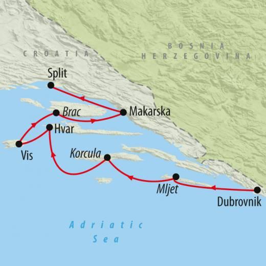 HIGHLIGHTS AND INCLUSIONS Trip Highlights Split - historic port Makarska - port & riviera Pakleni Islands - azure waters & secluded bays Mljet Island - National Park & Salt Water Lake Dubrovnik -
