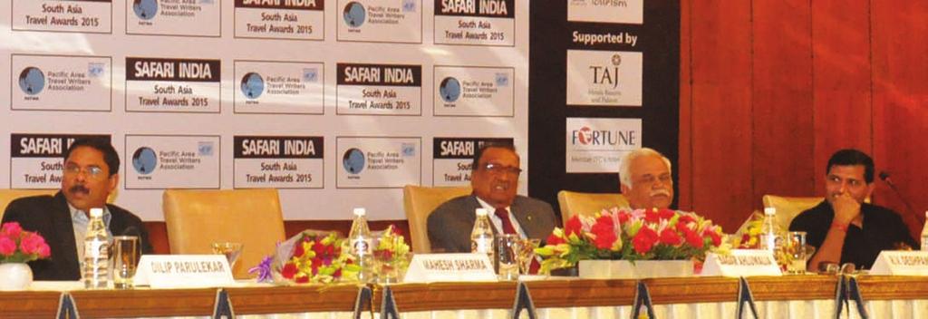 (L-R) Dilip Parulekar, Minister Tourism, Government of Goa, Sagar Ahluwalia, Secretary General, (PATWA), R.V.