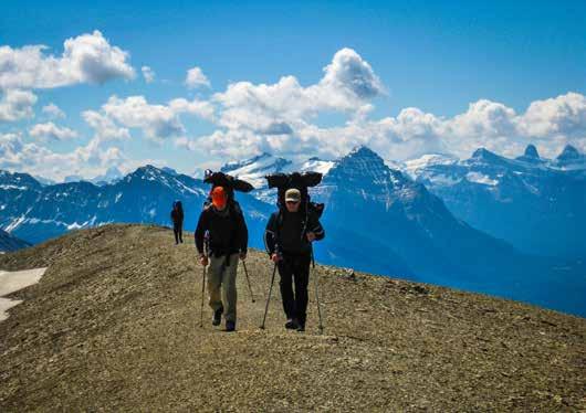 SUGGESTED ITINERARIES The recommended direction to hike the Skyline is from south (Maligne Lake) to north.