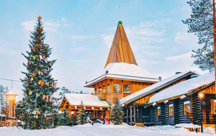 10 DAY BUCKET LIST ADVENTURE CHRISTMAS IN LAPLAND $5999 PER PERSON TWIN SHARE TYPICALLY $7999 THE OFFER HELSINKI SANTA CLAUS VILLAGE TORNIO KEMI White-capped tree tops, the sound of sleigh bells
