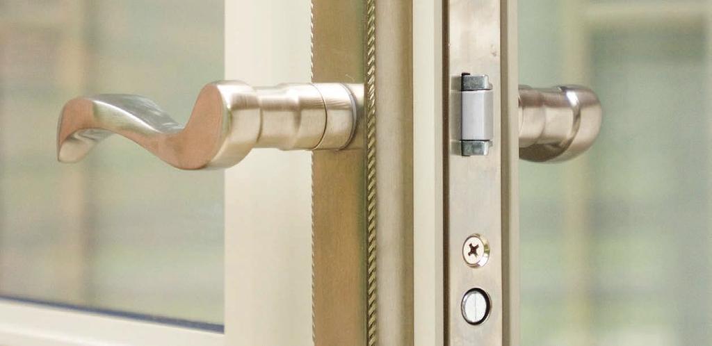 Bronze Our Mortise hardware features a multi-point locking system for added strength and security not found on typical consumer-grade storm door