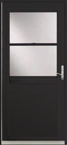 brass-look bottom expander are standard on Spectrum storm doors with brass caming.