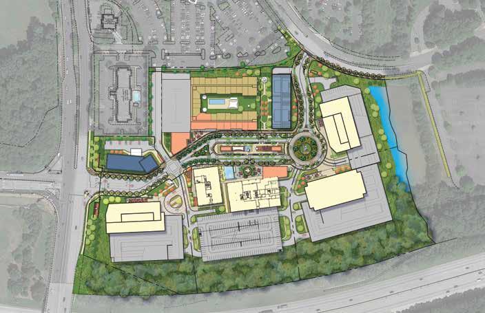 site with secondary entrance along Northwinds Parkway Fast casual restaurants and retail offerings to enhance employee experience Pocket parks and outdoor spaces for outdoor work environment 8 9