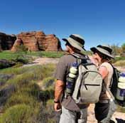 enjoy a hike into Bell Gorge; travel in style aboard a custom-built 4WD; relax at the Mitchell Falls ; explore Purnululu National Park. Above, far right: hike into Echidna Chasm Day.