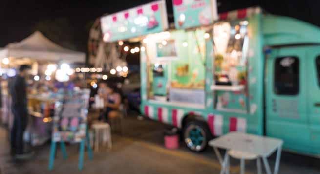 range Food trucks and kiosks for convenience foods