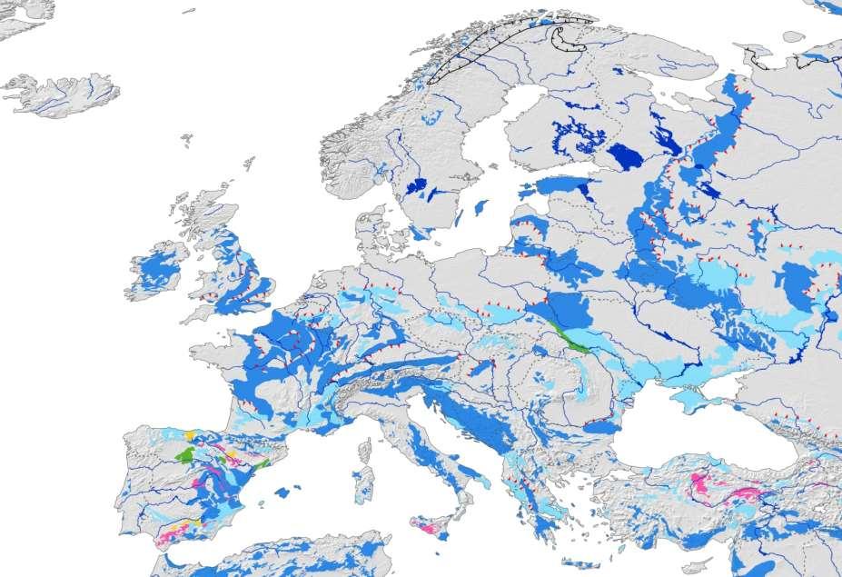 Karst Aquifer Map of Europe Carbonate rocks in Europe: Continuous Discontinuous Total % % % 15.