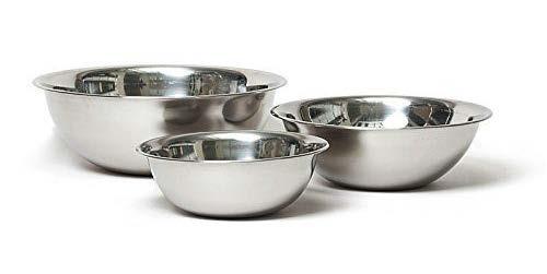 wood handle Browne 12 Ct #99484 KITCHEN Vollrath Stainless Steel Mixing Bowls Bright mirror finish