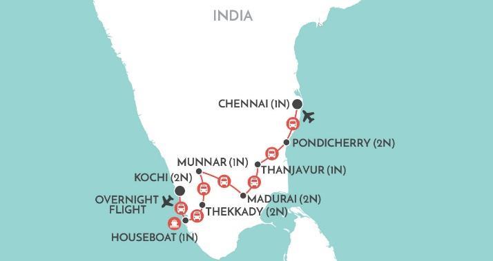 1 Classic South India Dossier Classic Tour 14 Days Physical Level 2 Chennai Mamallapuram Pondicherry Thanjavur Madurai Munnar
