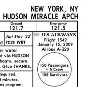 Special Jeppesen chart and binders honor the crew of the "Miracle on the Hudson" US Airways flight 1549 Jeppesen, known in the aviation industry as the worldwide leader in navigation and charting