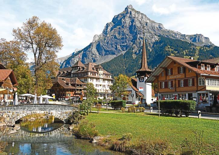 Arrive and explore the charming mountain village of Kandersteg Flight from the UK to Zurich airport with rail travel to Thun before joining the Lötschberg Regio Express to Kandersteg.