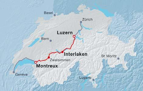 GoldenPass Line connects with the Luzern-Interlaken Express route.